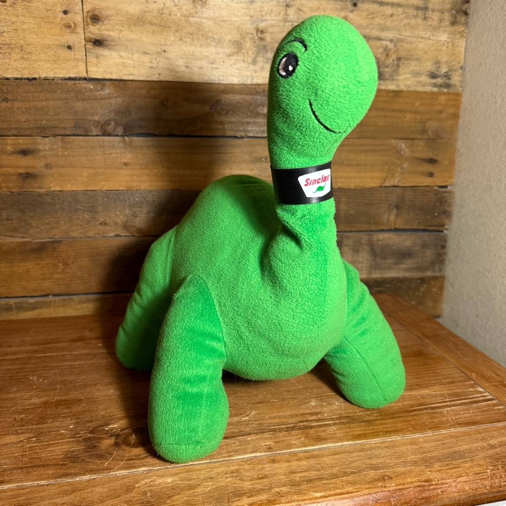 Sinclair Gas Station Mascot Green Brontosaurus Dinosaur Promotional Plush‎